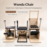 Chaise Wunda de Pilates en bois d'érable, équipement d'entraînement de stabilité réglable, ressorts coréens, cuir synthétique, pour usage domestique et en studio