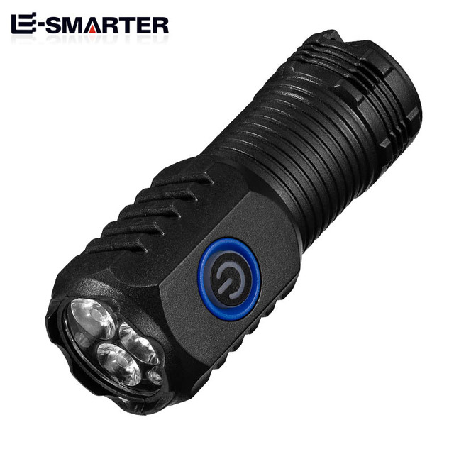 Rechargeable Waterproof Hiking Emergency Long-Range Torch Light Led Super Bright Powerful Flashlight With Clip