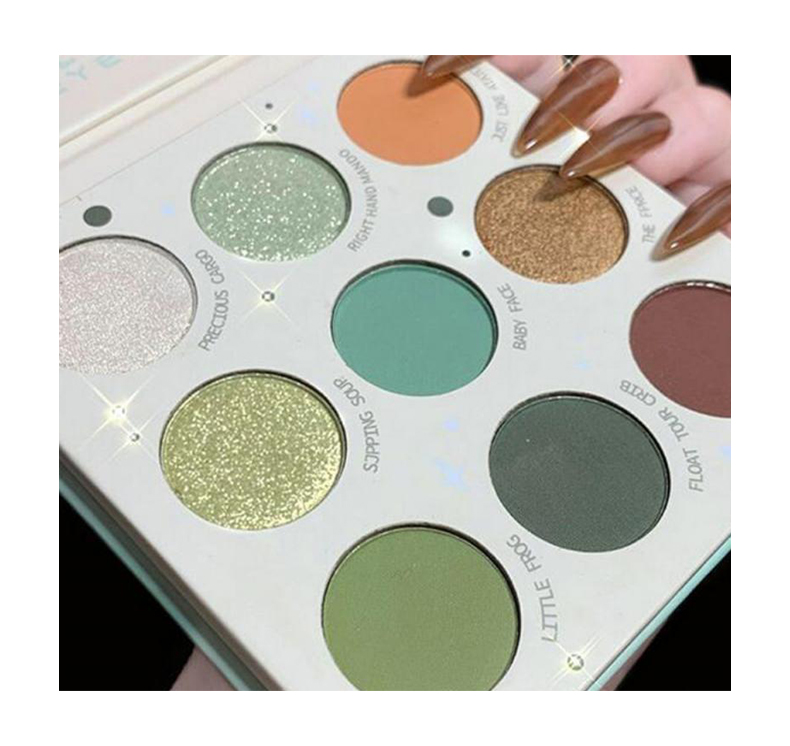 New 9 Colors Eye Makeup Matte Glitter Metallic Shimmer Pigment Highlight Long-lasting Eyeshadow Palette