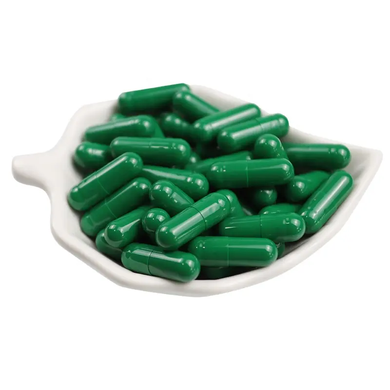 Hoge Kwaliteit Hpmc Lege Plantaardige Capsules Holle Pillen Hard Groen Heldere Kleur Maat 00 0 1 2 3 4