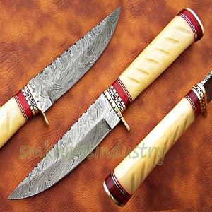 Arreglar hoja personalizado hecho a mano Damasco cuchillo de caza con camello hueso manejar (Smk1335) - Product Image 2