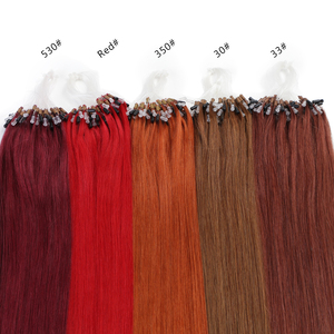 Cabello Liso Natural Virgen Remy Chino 100% al por Mayor con Micro Anillos, Cutícula Alineada, Doble Trama, Sin Caída, Color con Mechas - Product Image 1