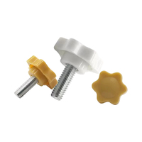 Vis à molette étoilée en plastique, métriques M4 à M10, en acier au carbone, pour fixations de menuiserie
