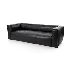 Sofá de cuero italiano para sala de estar, moderno, extra largo, grande, de cuero, árabe, 321