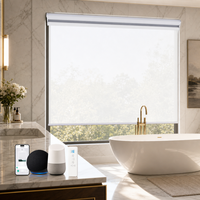 Stores à rouleaux doubles intelligents modernes, motorisés, jour et nuit, avec application WiFi Tuya pour salon et balcon