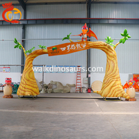 Décorations de porte dino pour parc à thème, design personnalisé, pour l'entrée du parc jurassique des dinosaures