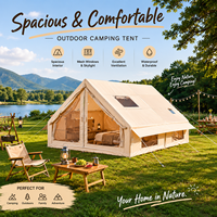 Tente gonflable luxueuse, tissu Oxford imperméable 420D, tentes gonflables pour le camping adaptées à 8-12 personnes, installation rapide