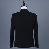 Blazer Homme Scintillant à Paillettes Noires et Argentées, Veste de Costume à Paillettes pour Mariage, Fête, Scène, Costume de Danse, Col Châle, Coupe Slim, Manteau de Banquet