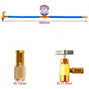 Kit de Carga de Aire Acondicionado R134a con Manómetro y Adaptador de Válvula para Recarga de Refrigerante - Product Image 2