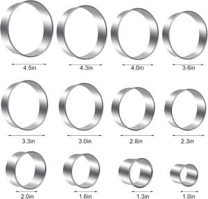 Wholesale 11pcs <b>Cookie</b> Cake <b>Molds</b> Dumpling Wrapper Cutting <b>Molds</b> Stainless Steel <b>Cookie</b> <b>Molds</b> Cake Baking Tools - Product Image 2