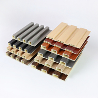 SONSILL Coloré Grain De Bois Pvc Revêtement Revêtement 10 Conceptions Panneau Mural Cannelé Plaque Panneau Mural Échantillon