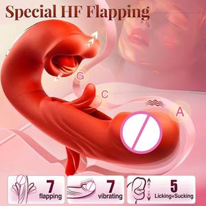 Vibratori per leccare la lingua 4 in 1 Dildo rosa <span class=keywords><strong>Sex</strong></span> Toy clitoride modalità Swing succhiatore Clit Clit stimolatore G Spot piacere strumenti - Product Image 6