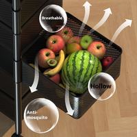 Étagère rotative multi-niveaux Cedar Space pour la cuisine – Support de rangement pour produits frais – Solution de rangement mobile pour cuisine