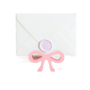 Wooden Pink <b>Bow</b> Place Card <b>Holder</b> Rectangle 4.0in Romantic Style For Birthday Wedding Parties - Product Image 3