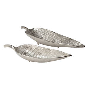 Plateau en argent moulé au design moderne Utilisation de la meilleure qualité pour la décoration de la maison et de la cuisine avec des plateaux de la meilleure qualité - Product Image 2