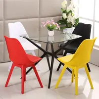 Ucuz olay Modern siyah plastik Pp yemek sandalyesi polipropilen Cafe plastik sandalye