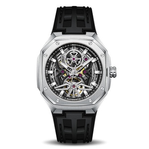 BG5802 Men Automatic <b>Watch</b> <b>Mechanical</b> Wristwatch Rubber Strap Stainless Steel <b>Watches</b> for Men - Product Image 1