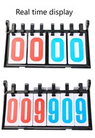 4 Tableau de bord de table portable numérique Easy Flip Score Keeper pour le basket-ball Football Tennis Baseball Soccer Volleyb