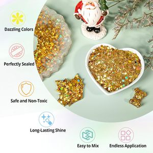 29347 Kết Hợp Trong Vàng Lấp Lánh Mảnh 65G Lấp Lánh Mảnh Sắc Tố Cho Mạ Vàng Móng Tay Nghệ Thuật Trang Sức Làm Nhựa Thủ Công DIY & Mặt Trang Trí Nội Thất - Product Image 2