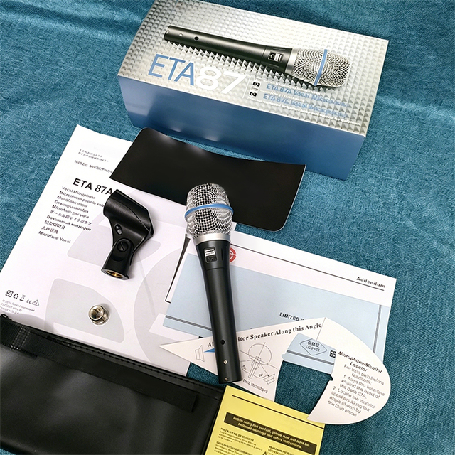 Studio Stage Dual Use for Beta87A Condenser Microphone 48V XLR Wired Handheld Mic for Vocal Recording Live Broadcast