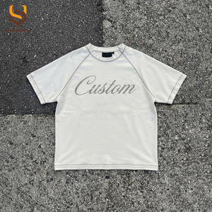 Camiseta Personalizada 100% Algodón con Serigrafía, Estilo Casual Oversize, Lavado Ácido con Efecto Desgastado para Hombre - Product Image 4