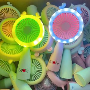 Summer Portable Handheld <b>Light</b> Electric Fan USB Charging Two Levels Silent Fan Private Label logo Eyelash Fan Dryer Wholesale - Product Image 1