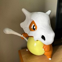 Statue Pokémon Cubone 30 cm, figurine en fibre de verre/résine peinte à la main, modèle de personnage pour exposition et cadeau