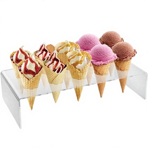 Suporte Moderno de Acrílico para Exibição de Casquinhas de Sorvete para Sorveteria, Padaria, Buffet, Festa de Casamento, Balcão de Sobremesas, Expositor de Alimentos - Product Image 4