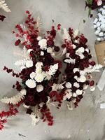 Guirlande de fleurs suspendue en soie rouge et blanche haut de gamme PPS pour la décoration d'événements de mariage