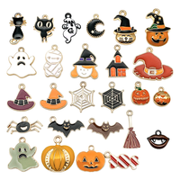 Accesorios de decoración colgantes DIY de Halloween transfronterizos para Amazon aleación aceite gota calabaza sombrero bruja niños al por mayor