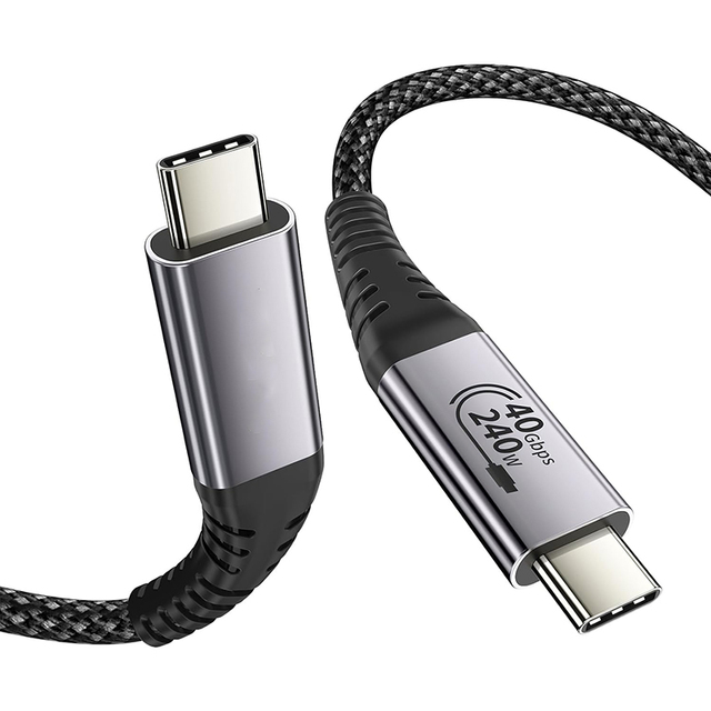Thunderbolt 4 Compatible 240W Fast Charge USB4 Cable Full Featured 8K Charging Data Wire 40Gbps Type C Type-C 5A Fast Charging