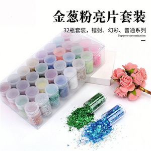 กลิตเตอร์สีรุ้งเหลือบมุกแบบเขย่า ขนาด 2 ออนซ์/ขวด สำหรับงานเรซิ่นอีพ็อกซี่ งานฝีมือ DIY และตกแต่ง จากโรงงาน Factory Xmas Chunky Nail - Product Image 2