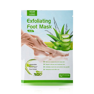 Fabricación Hidratante Blanqueador Hidratante y Antiarrugas Lavanda Aloe Vera Foot Peel Mask Calcetines Suministro sanitario - Product Image 1