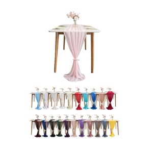 Wholesale Chiffon Table Runner Wedding Custom Party Pink Table Runner for Banquet - Product Image 1