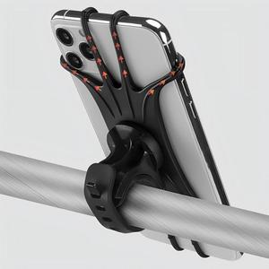 Support de téléphone universel antidérapant pour <span class=keywords><strong>moto</strong></span>, support de smartphone flexible en silicone pour <span class=keywords><strong>guidon</strong></span> de vélo, conduite en plein air - Product Image 4