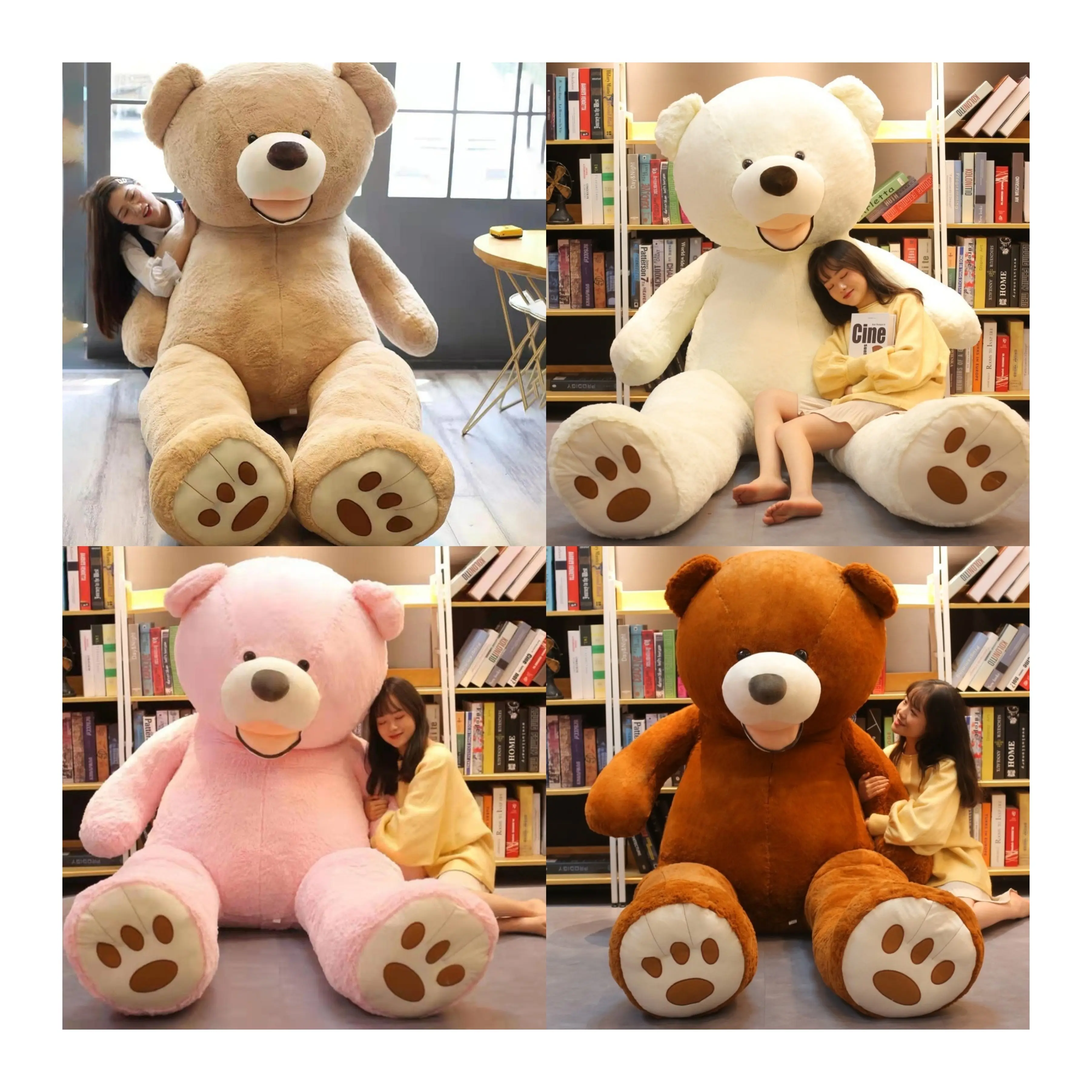260cm Huge Doll En71super Size Big Teddy Bear Skin In Bulk Giant Plush Stuffed Toy Valentines Day Gifts Peluches Gigantes