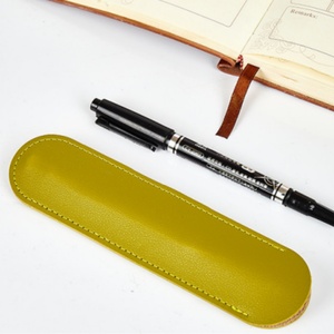 Hot-selling Pu Leather Creative Simple Gift Stationery <b>Box</b> <b>Pen</b> Case Pencil Pouch Sleeve Single <b>Pen</b> Leather Holders for Office - Product Image 1