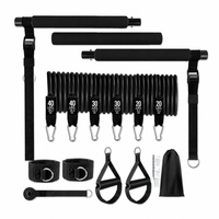 Barre de Pilates 6 tubes de haute qualité avec bandes de résistance 20-40 LBS pour le yoga et l'entraînement à domicile – Vente en gros