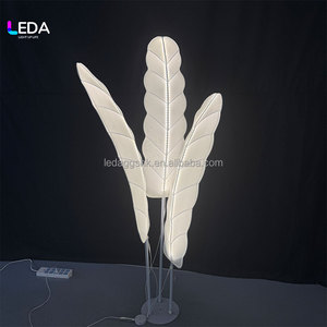 Lampadaire LEDA LED en forme de feuille, blanc, ovale, moderne, pour intérieur et extérieur, éclairage de scène, décoration pour mariages, événements, fêtes - Product Image 6