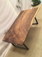 Plateau de table en bois massif de Raintree, forme naturelle, design unique, bord naturel, pour table à manger