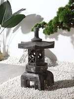 Steinlaterne im japanischen Stil, wasserdichte Steinschnitzlampe für den Innenhof, antike chinesische Solarleuchte für den Außenbereich