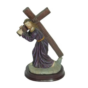 Statue religieuse 3D en cristal de 4 pouces, nouveau design, Jésus Nazareth, peinte à la main, en résine durable, personnalisable, plus de 30 ans d'expérience - Product Image 1