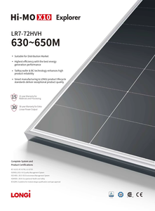Paneles Solares Hi-MO X10 LR7-72HVH-650M de Media Celda, Tipo N, HPBC, Antideslumbrantes, Módulos Fotovoltaicos para el Hogar, LR7-72HVH-650M 650W - Product Image 4