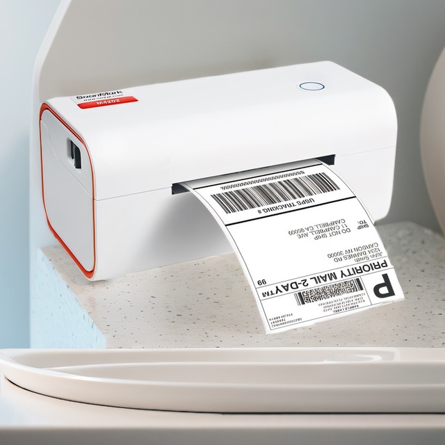 Small Mini Direct Thermal Barcode Printer Multifunctional Direct Thermal Printer QR Code Serial Port Application BarcodePrinter