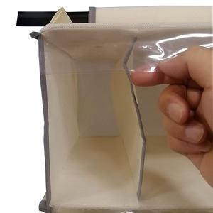 Organizador de tela no tejida para colgar en el armario, plegable, con 5 estantes y 5 bolsillos laterales. - Product Image 5