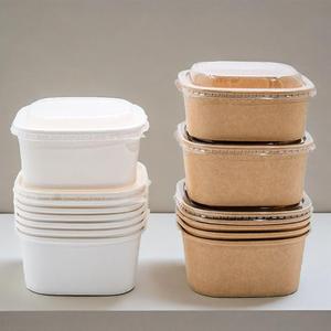 Custom Restaurant Take Out To Go Kraft Paper Lunch <b>Box</b> Disposable Take Away Paper Bowl Container Fruit Salad Packaging <b>Box</b> - Product Image 4