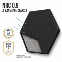 Panneau diffuseur acoustique hexagonal CHIHENG en feutre PET, matériau insonorisant pour la décoration de salles de cinéma maison haut de gamme et d'écoute Hi-Fi