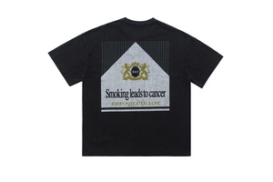 T-shirt surdimensionné personnalisable avec graphique « Fumer mène à un <span class=keywords><strong>cancer</strong></span> », tee-shirt décontracté streetwear pour hommes - Product Image 2