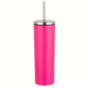 Gobelet isotherme droit de 20 oz à grand volume avec couvercle à vis et paille intégrée - Product Image 2