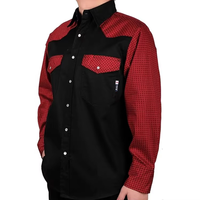Chemise FRC ignifuge anti-arc électrique bicolore avec fermeture à boutons-pression nacrés 6,5 OZ CAT2 Normes NFPA 2112 EN ISO 11612 ATPV